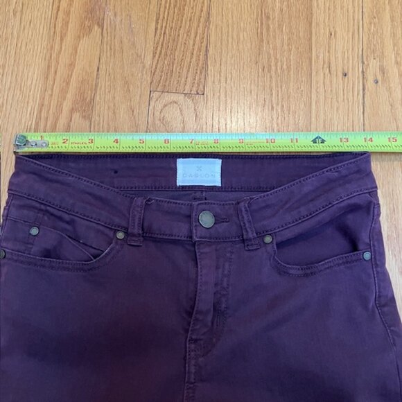 Caslon from Nordstrom Plum/Burgundy Skinny jeans with raw hem size 26 - Picture 5 of 8
